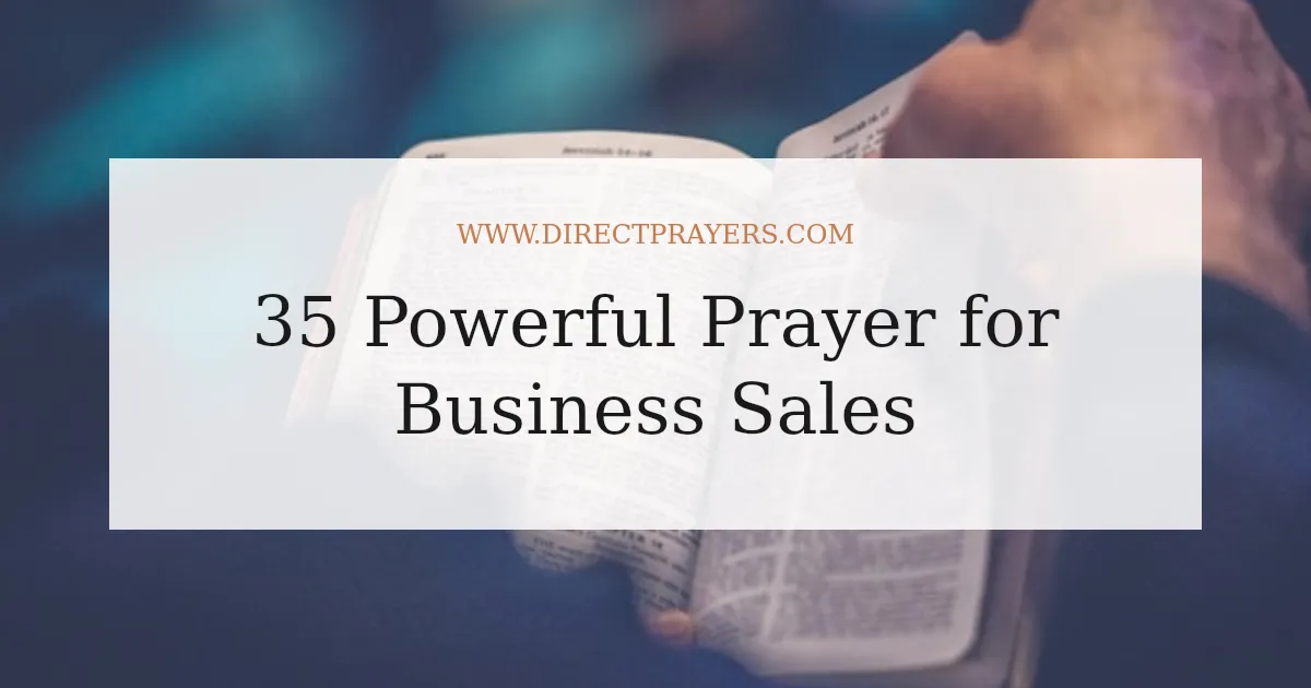 35 Powerful Prayer for Business Sales